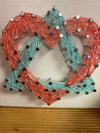 String Art Heart and Triangle