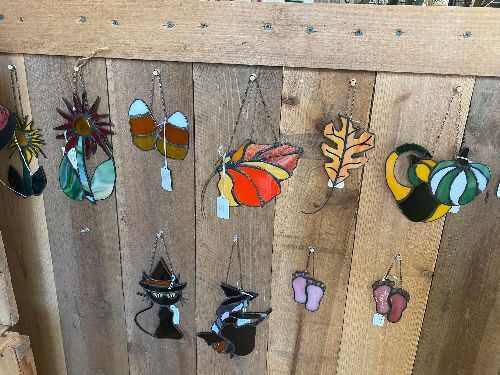 stained glass hanging ornaments