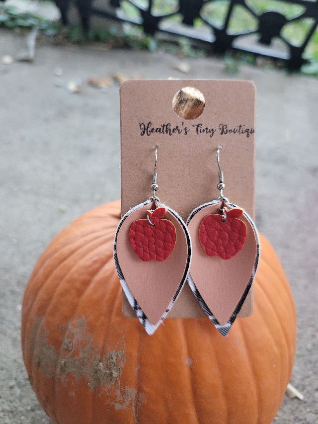 dangle fabric steel earrings jewelry pumpkin