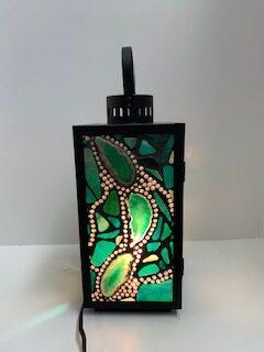 turquoise stained art light