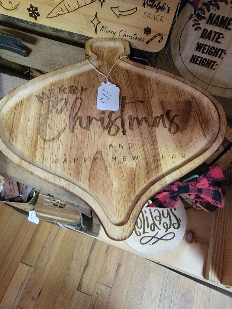 merry christmas charcuterie board serving tray